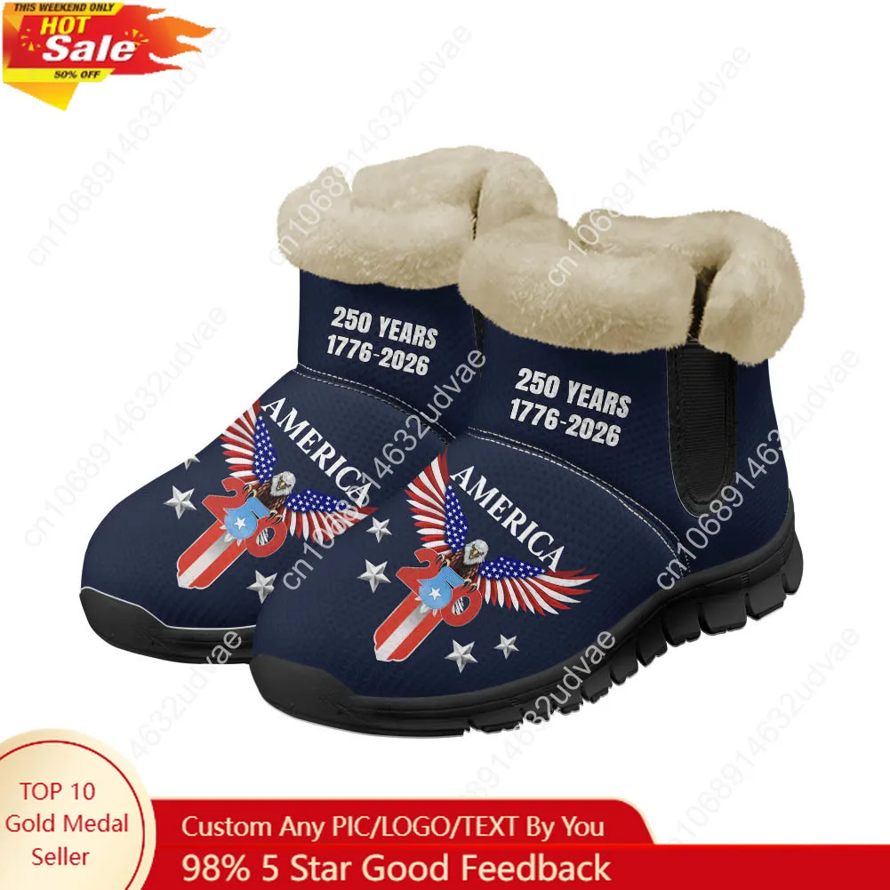 Men Shoes Black - America 250th Anniversary 1776-2026 Plush Shoes