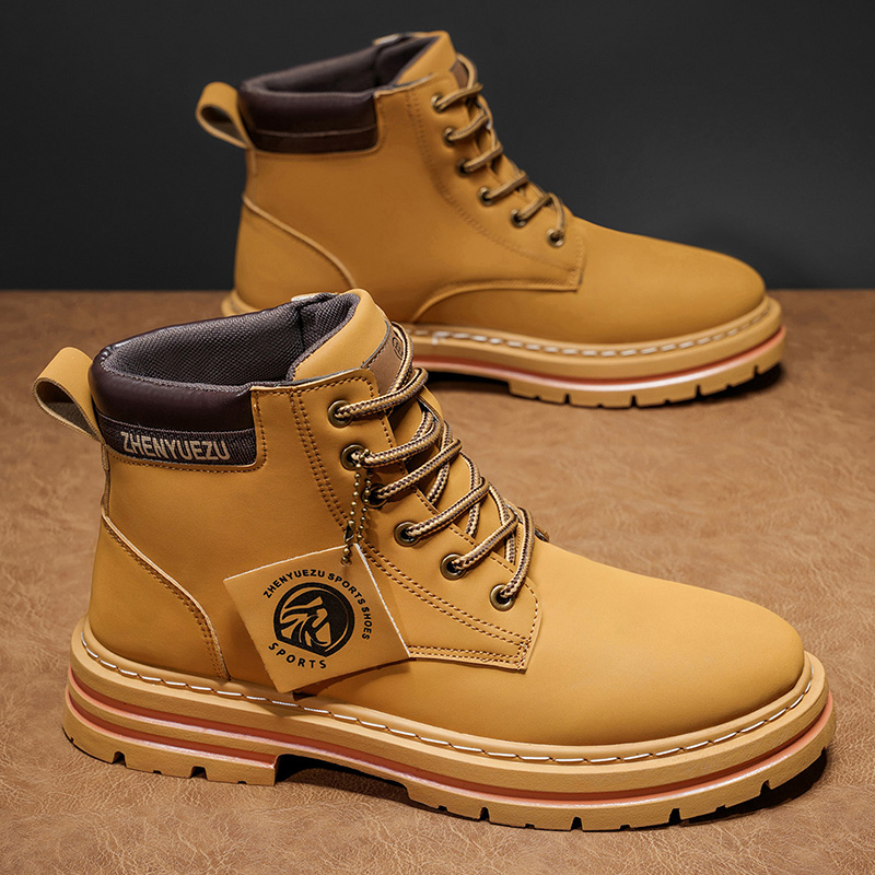 Men'S Shoes Increase Height - Autumn and Winter Retro Short Boots