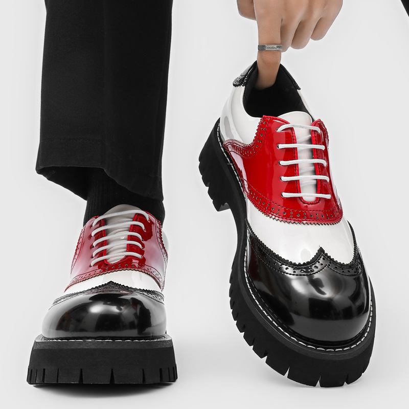 men's fashion hip hop rock pla - đánh giá và giá Oxford Brogue Leather
