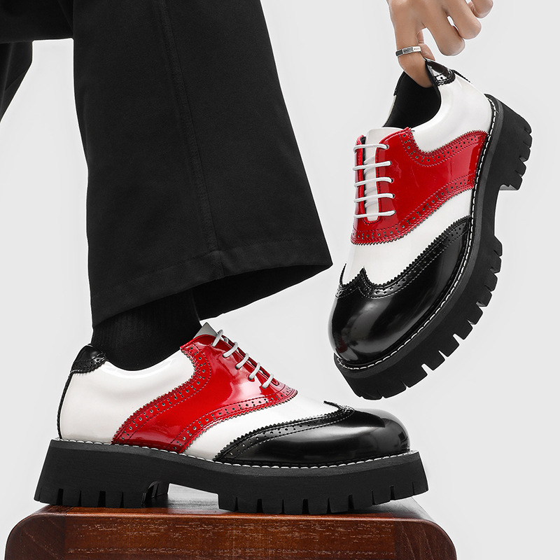 men's fashion hip hop rock pla - đánh giá và giá Oxford Brogue Leather