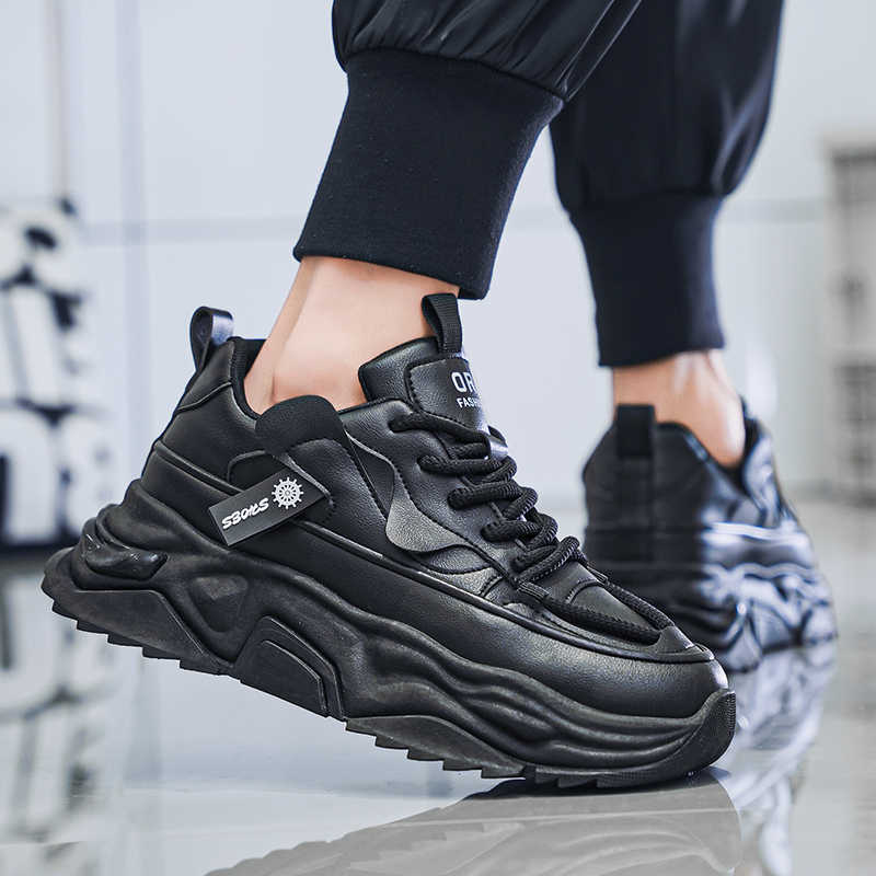 Black Platforme Tennis Man Spo - đánh giá và giá Men Shoes Black