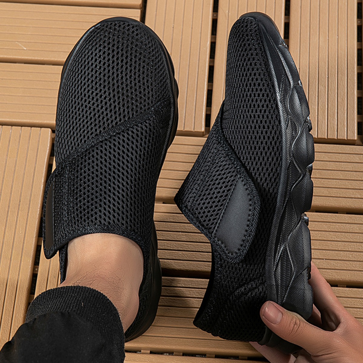 New Men Breathable Mesh Walkin - đánh giá và giá Men'S Shoes With Velcro