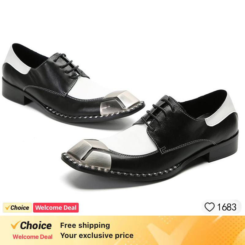 LUXURY MEN'S OXFORD SHOES BLAC - đánh giá và giá Oxford Brogue Leather