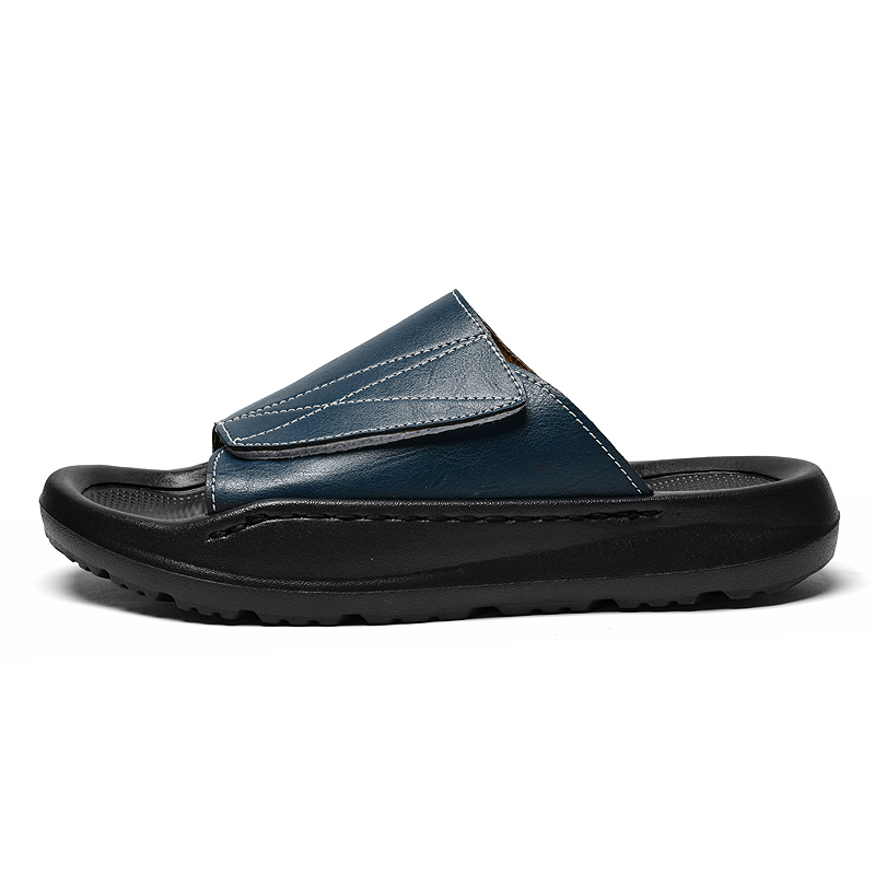 Easy-top Leather Slide Slipper - đánh giá và giá Men'S Shoes With Velcro