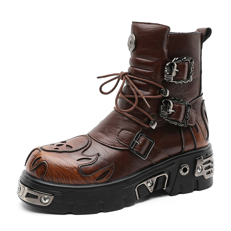 Punk Style Retro Cool Skull Fl - đánh giá và giá Men'S Shoes Increase Height