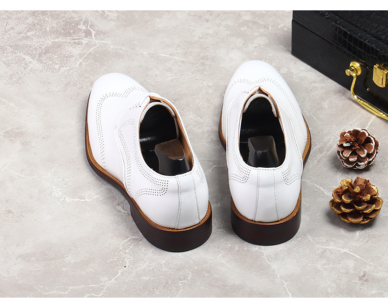 White Concise Wear-Resistant G - đánh giá và giá Oxford Brogue Leather