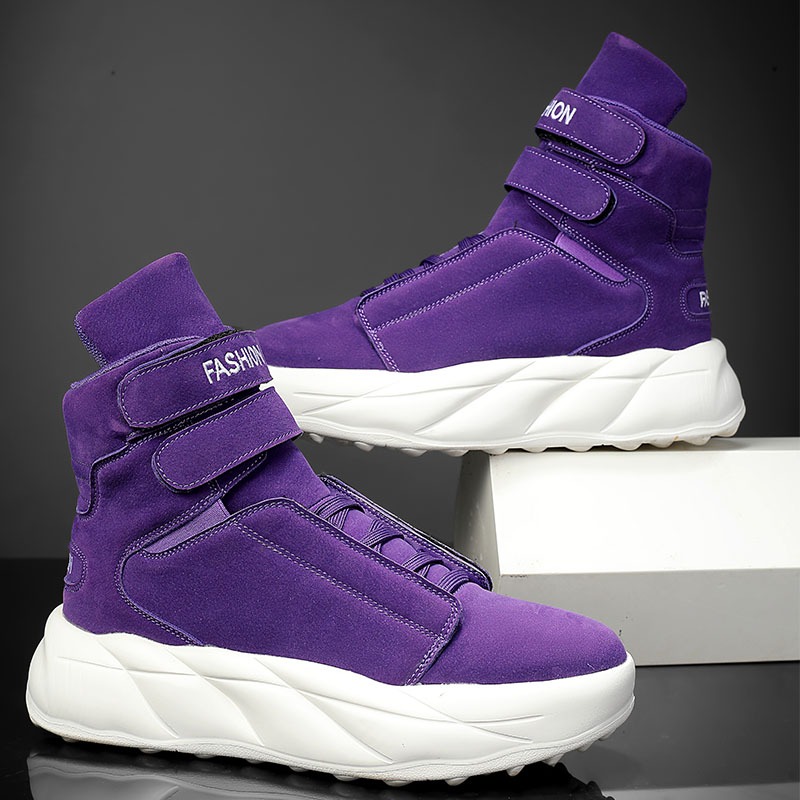 2026 Purple High Top Sneakers  - đánh giá và giá Men'S Shoes With Velcro