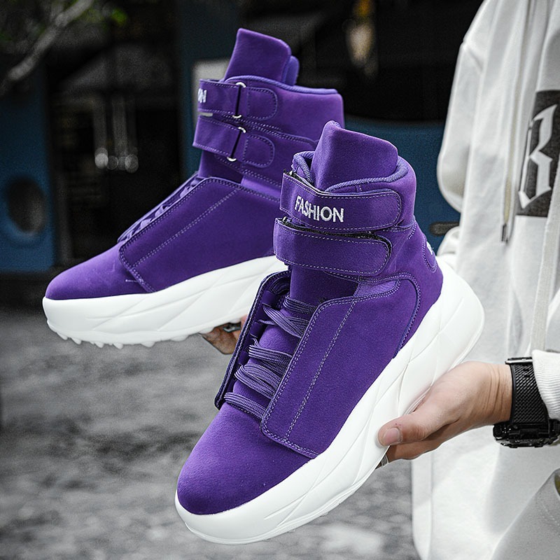 2026 Purple High Top Sneakers  - đánh giá và giá Men'S Shoes With Velcro