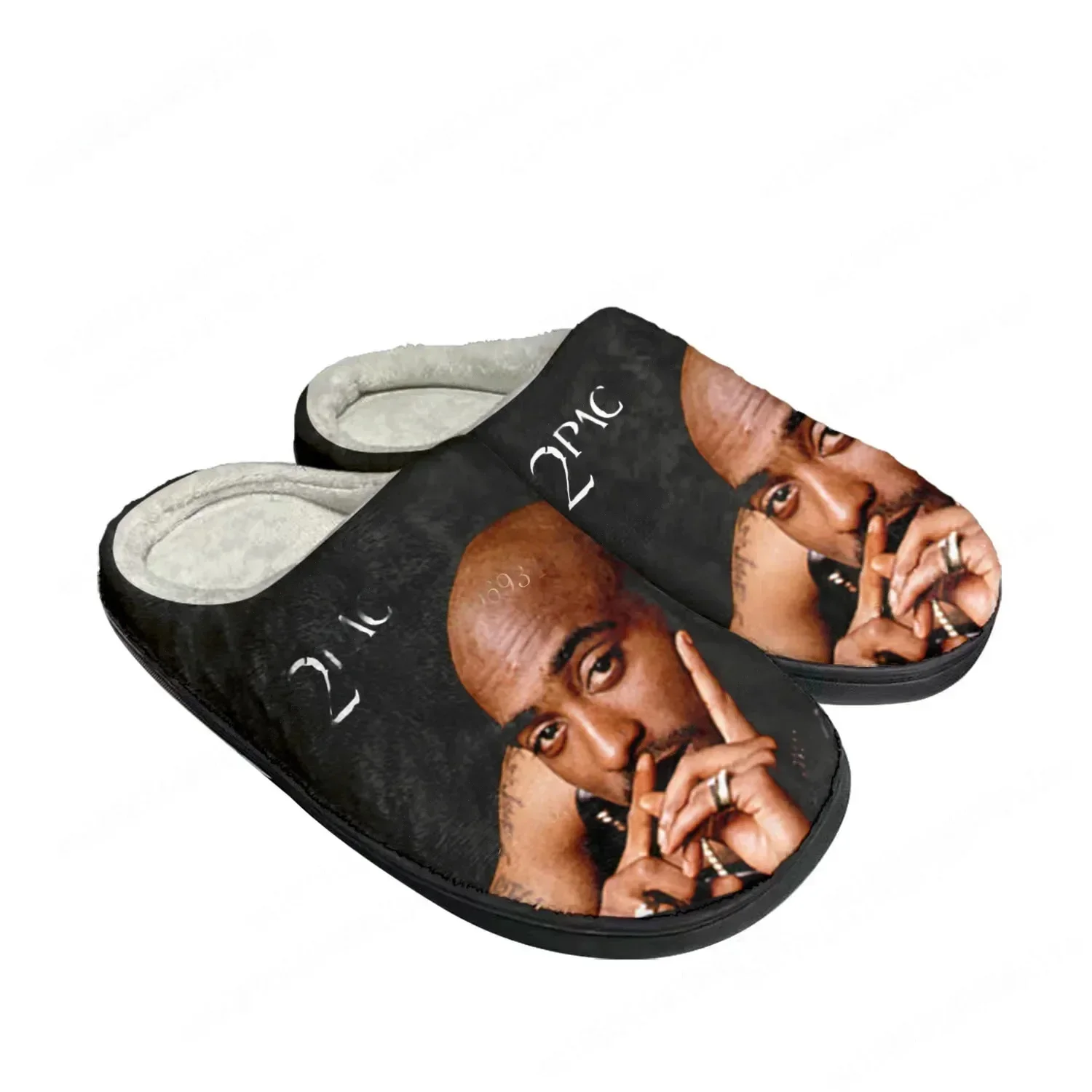 2Pac Hip Hop Rapper Tupac Pop  - đánh giá và giá Men Shoes Black