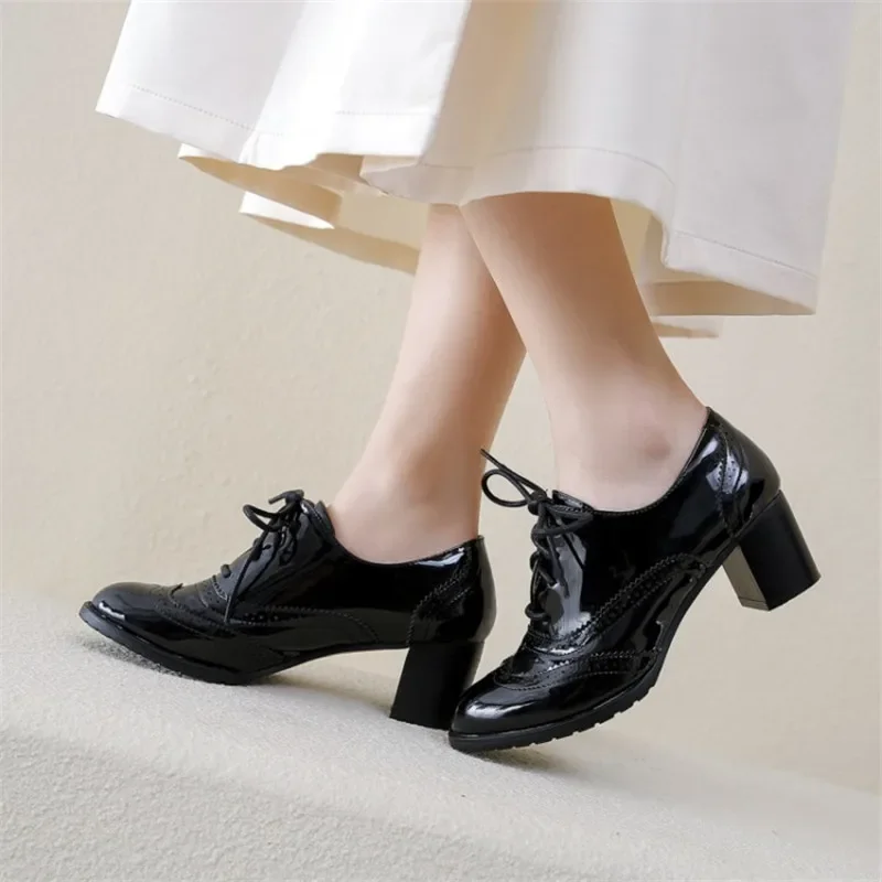 British Women's Oxfords Blue R - đánh giá và giá Oxford Brogue Leather