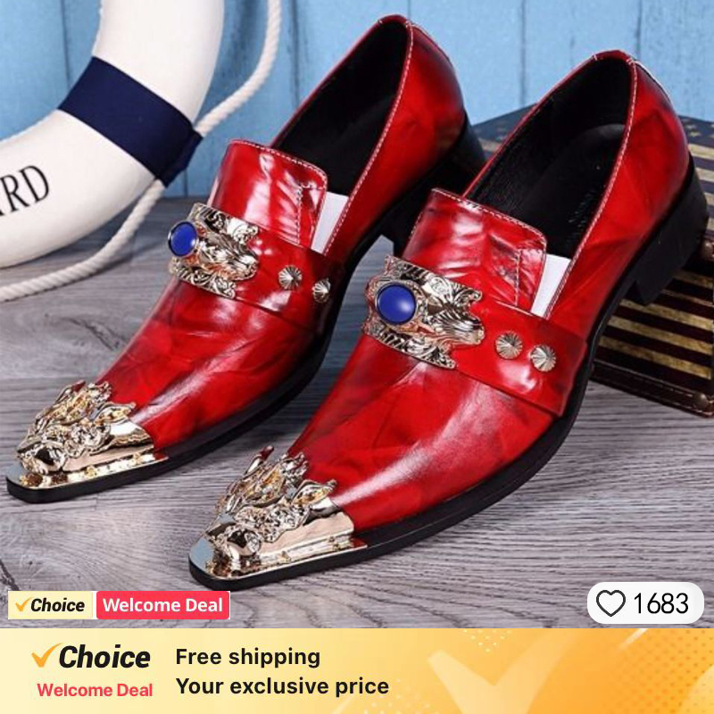 Men's Shoes Italian Style Poin - đánh giá và giá Oxford Brogue Leather
