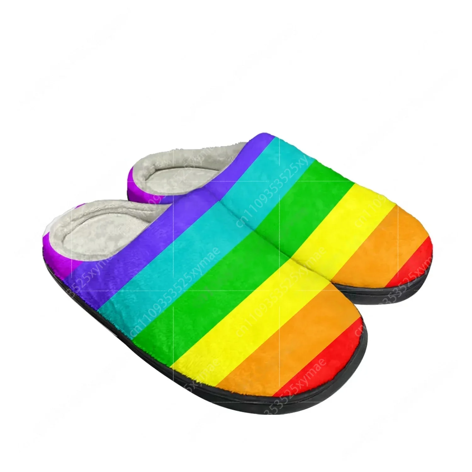Rainbow Flag Pattern Home Cott - đánh giá và giá Men Shoes Black