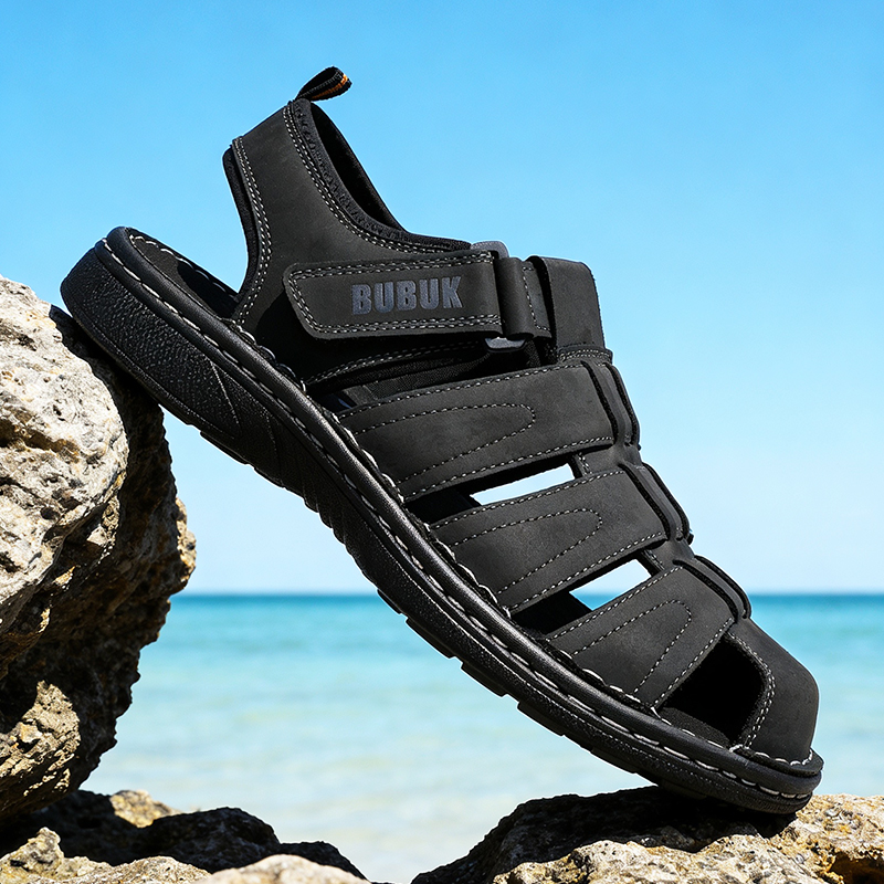 BUBUK Men's Leather Sports San - đánh giá và giá Men'S Shoes With Velcro