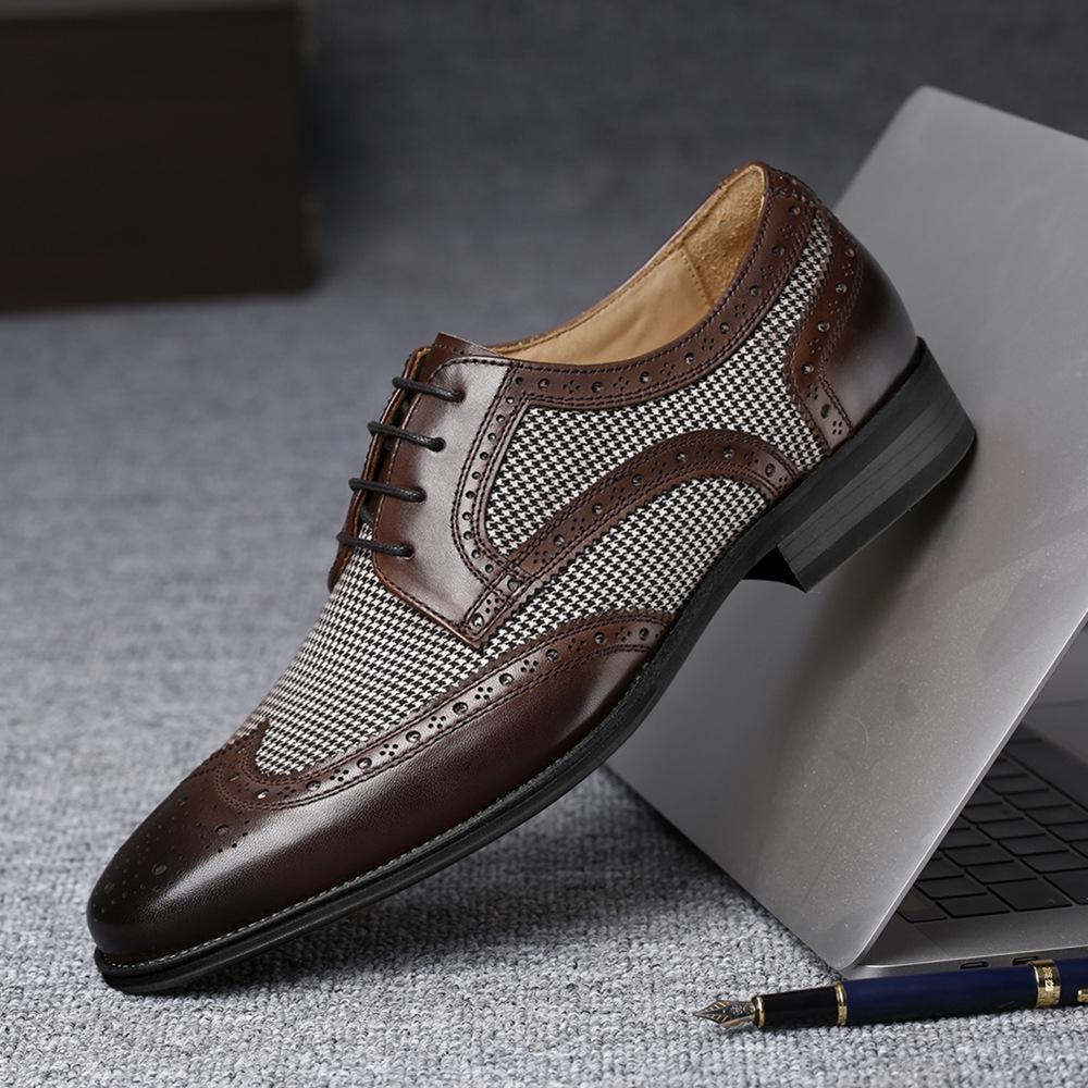 New Oxford Kinh Doanh Nam Da M - đánh giá và giá Oxford Brogue Leather