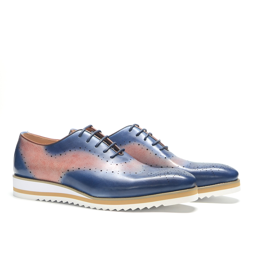 Luxury Plain Toe Duotone Color - đánh giá và giá Oxford Brogue Leather