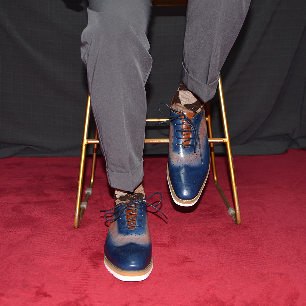 Luxury Plain Toe Duotone Color - đánh giá và giá Oxford Brogue Leather